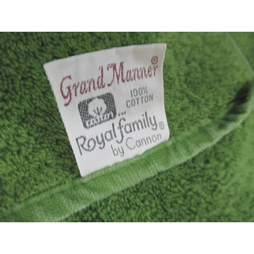 Vtg 70s Towel Lot Sculpted Cannon Royal Family Fieldcrest Avocado Green Brown